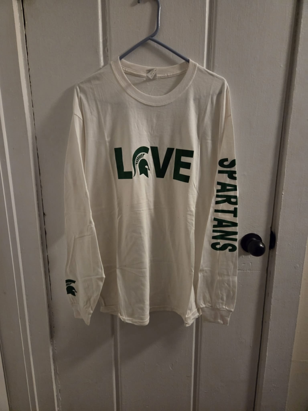 LOVE Spartans Long Sleeve Tee - Cream & Green